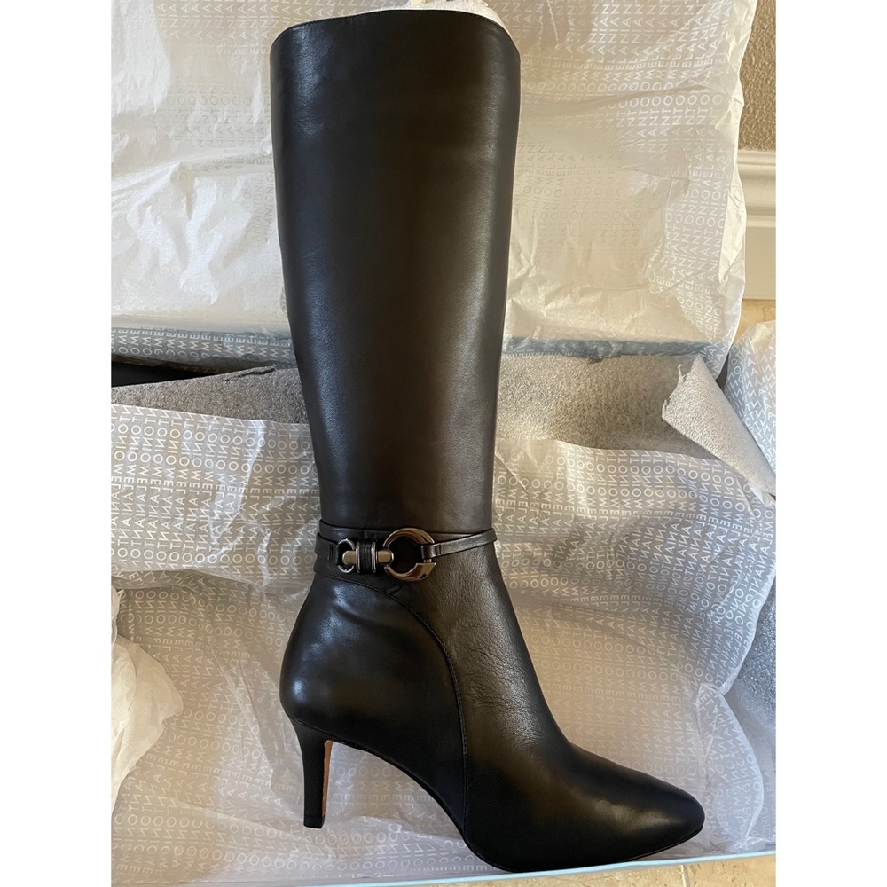Antonio Melani size 8.5M Fenda Black Leather Dress Boots NIB